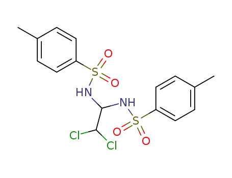 Molecular Structure of 92962-02-2 (Benzenesulfonamide, N,N'-(2,2-dichloroethylidene)bis[4-methyl-)