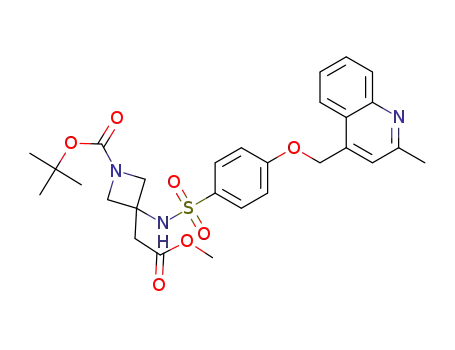 tert-butyl 3-(2-methoxy-2-oxo-ethyl)-3-[[4-[(2-methyl-4-quinolyl)methoxy]phenyl]sulfonylamino]azetidine-1-carboxylate
