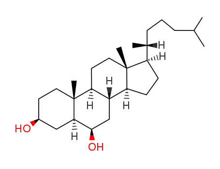 Molecular Structure of 570-85-4 ((3beta,5alpha,6beta)-cholestane-3,6-diol)