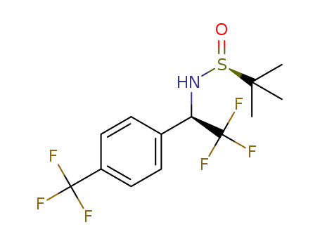 (S)-2-methyl-N-((R)-2,2,2-trifluoro-1-(4-(trifluoromethyl)phenyl)ethyl)propane-2-sulfinamide