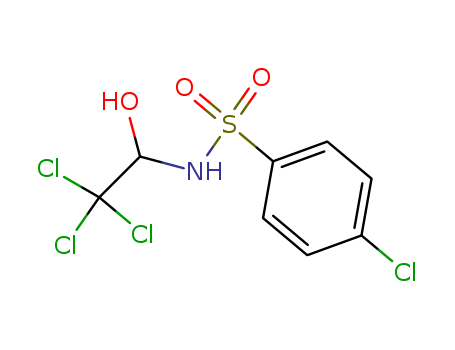 Molecular Structure of 107905-41-9 (Benzenesulfonamide, 4-chloro-N-(2,2,2-trichloro-1-hydroxyethyl)-)