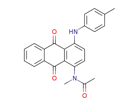 Molecular Structure of 6535-64-4 (N-(4-(p-toluidion)-9,10-dioxo-9,10-dihydroanthracen-1-yl)-N-methylacetamide)