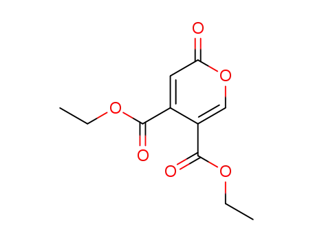 Molecular Structure of 101967-99-1 (2H-Pyran-4,5-dicarboxylic acid, 2-oxo-, diethyl ester)