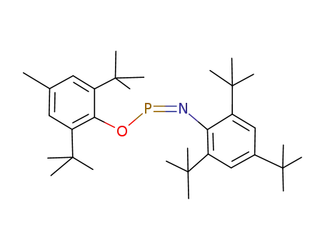 Molecular Structure of 111252-28-9 (phosphenimidous acid, N-[2,4,6-tris(1,1-dimethylethyl)phenyl]-, 2,6-bis(1,1-dimethylethyl)-4-methylphenyl ester)