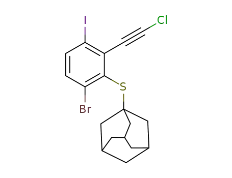 2-(1-adamantylsulfanyl)-1-bromo-3-(chloroethynyl)-4-iodobenzene