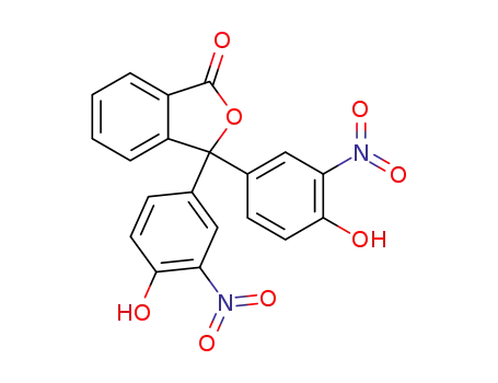 Molecular Structure of 33964-04-4 (1(3H)-Isobenzofuranone, 3,3-bis(4-hydroxy-3-nitrophenyl)-)