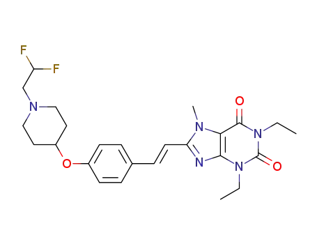 (E)-8-(4-((1-(2,2-difluoroethyl)piperidin-4-yl)oxy)styryl)-1,3-diethyl-7-methyl-1H-purine-2,6-(3H,7H)-dione