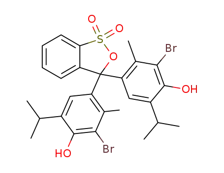 Molecular Structure of 76-59-5 (Bromothymol Blue)