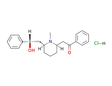 hydron;2-[(2R,6S)-6-[(2S)-2-hydroxy-2-phenylethyl]-1-methylpiperidin-2-yl]-1-phenylethanone;chloride