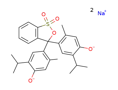 3,3-bis-(4-hydroxy-5-isopropyl-2-methyl-phenyl)-3H-benz[c][1,2]oxathiol-1,1-dioxide ; disodium-compound