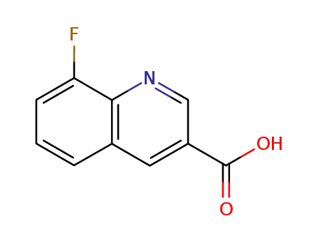 Molecular Structure of 71082-53-6 (8-FLUOROQUINOLINE-3-CARBOXYLIC ACID)