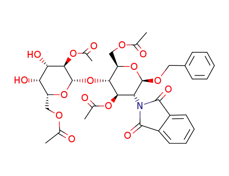 benzyl O-(2,6-di-O-acetyl-β-D-galactopyranosyl)-(1<*>4)-3,6-di-O-acetyl-2-deoxy-2-phthalimido-β-D-glucopyranoside