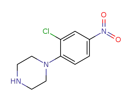 Molecular Structure of 114878-60-3 (1-(2-CHLORO-4-NITROPHENYL)-PIPERAZINE)