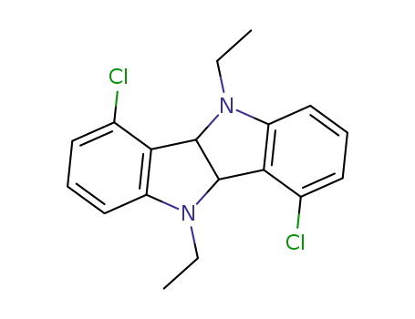 4,9-Dichlor-5,10-diethyl-4b,5,9b,10-tetrahydroindolo<3,2-b>indol