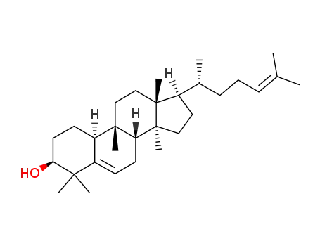 Molecular Structure of 35012-08-9 (Cucurbita-5,24-dien-3β-ol)