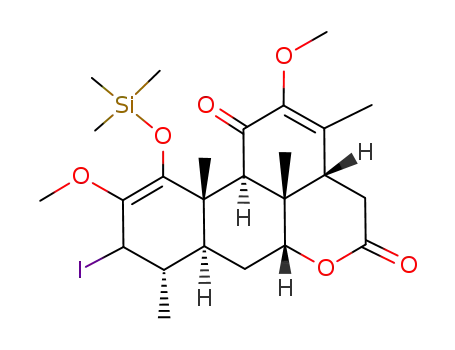 (3aR,6aR,7aS,8S,11aS,11bS,11cS)-9-Iodo-2,10-dimethoxy-3,8,11a,11c-tetramethyl-11-trimethylsilanyloxy-3a,4,6a,7,7a,8,9,11a,11b,11c-decahydro-6-oxa-benzo[de]anthracene-1,5-dione