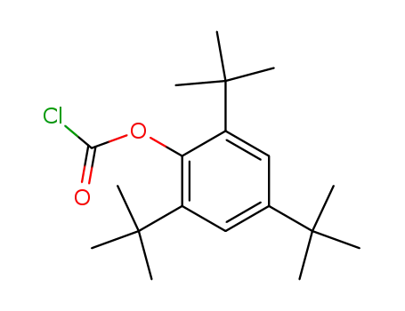 Molecular Structure of 4511-21-1 (Carbonochloridic acid, 2,4,6-tris(1,1-dimethylethyl)phenyl ester)