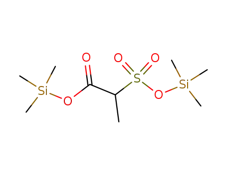 Molecular Structure of 86521-60-0 (Propanoic acid, 2-[[(trimethylsilyl)oxy]sulfonyl]-, (trimethylsilyl) ester)