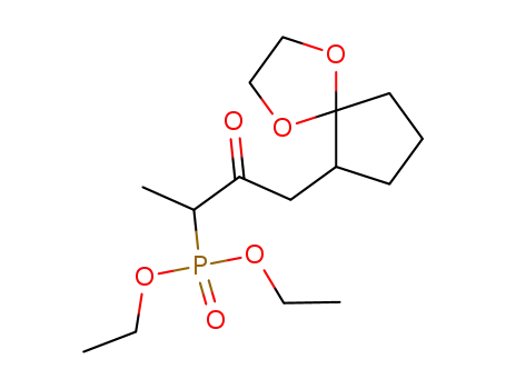 diethyl 1-methyl-2-oxo-3-<2-(1,3-dioxolano)cyclopentyl>propyl phosphonate
