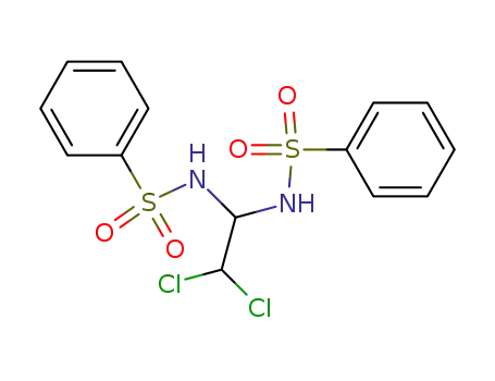 Molecular Structure of 79054-58-3 (Benzenesulfonamide, N,N'-(2,2-dichloroethylidene)bis-)