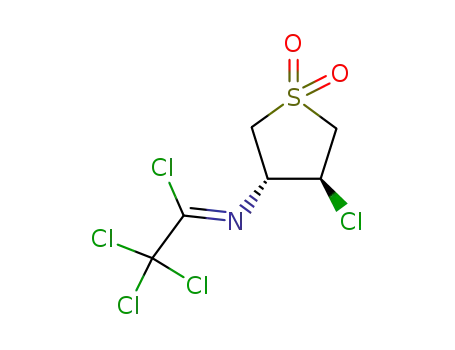 2,2,2-Trichloro-N-((3R,4S)-4-chloro-1,1-dioxo-tetrahydro-1λ6-thiophen-3-yl)-acetimidoyl chloride