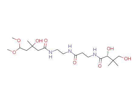 N-<3-<<(2,4-dihydroxy-3,3-dimethylbutanoyl)amino>propanamido>ethyl>-3-hydroxy-5,5-dimethoxy-3-methylpentanamide