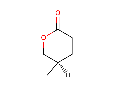 Molecular Structure of 2857-75-2 ((R)-5-Methyltetrahydro-2H-pyran-2-one)