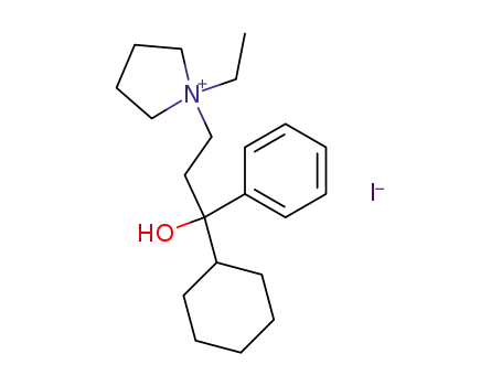 (+/-)-1-ethyl-1-(3-cyclohexyl-3-hydroxy-3-phenyl-propyl)-pyrrolidinium; iodide