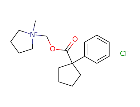 1-Methyl-1-(1-phenyl-cyclopentanecarbonyloxymethyl)-pyrrolidinium; chloride