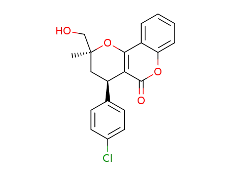 (2S,4R)-4-(4-Chloro-phenyl)-2-hydroxymethyl-2-methyl-3,4-dihydro-2H-pyrano[3,2-c]chromen-5-one