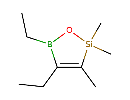 Molecular Structure of 88636-30-0 (1-Oxa-2-sila-5-boracyclopent-3-ene, 4,5-diethyl-2,2,3-trimethyl-)