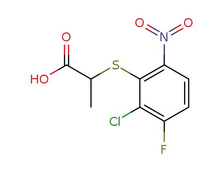 S-(2-chloro-3-fluoro-6-nitrophenyl)thiolactic acid