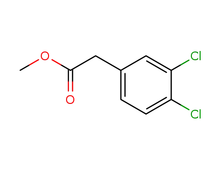 Molecular Structure of 6725-44-6 (Methyl 3,4-dichlorophenylacetate)