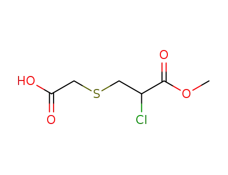 Molecular Structure of 116077-17-9 (Propanoic acid, 3-[(carboxymethyl)thio]-2-chloro-, 1-methyl ester)