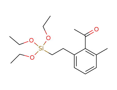 Molecular Structure of 157557-78-3 (Ethanone, 1-[2-methyl-6-[2-(triethoxysilyl)ethyl]phenyl]-)