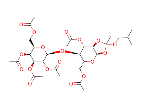 3,6-di-O-acetyl-4-O-(2,3,4,6-tetra-O-acetyl-β-D-galactopyranosyl)-α-D-glucopyranose 1,2-(i-butyl orthoacetate)