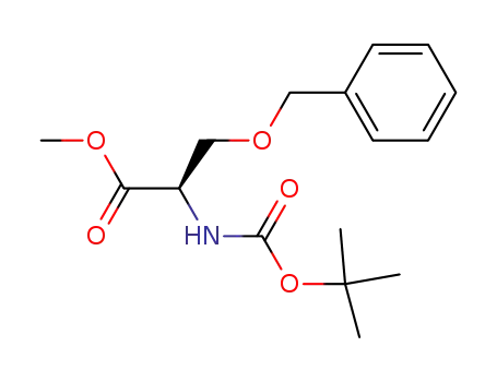 Molecular Structure of 67389-47-3 (D-Serine, N-[(1,1-dimethylethoxy)carbonyl]-O-(phenylmethyl)-, methyl
ester)