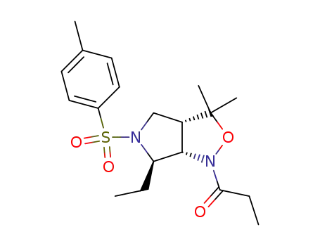 1-[(3aS,6R,6aS)-6-Ethyl-3,3-dimethyl-5-(toluene-4-sulfonyl)-hexahydro-pyrrolo[3,4-c]isoxazol-1-yl]-propan-1-one