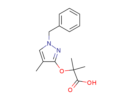 2-Methyl-2-[[4-methyl-1-benzyl-1H-pyrazol-3-yl]oxy]propanoic acid