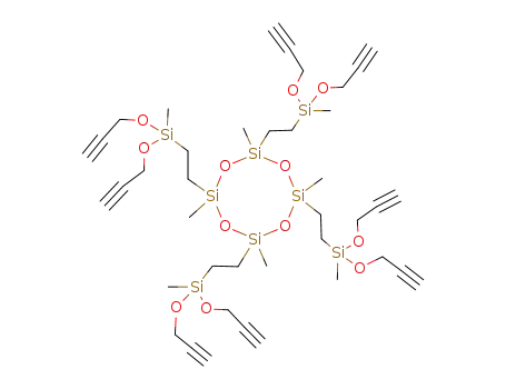 2,4,6,8-tetramethyl-2,4,6,8-tetrakis-[2-(methyl-bis-prop-2-ynyloxy-silanyl)-ethyl]-[1,3,5,7,2,4,6,8]tetroxatetrasilocane