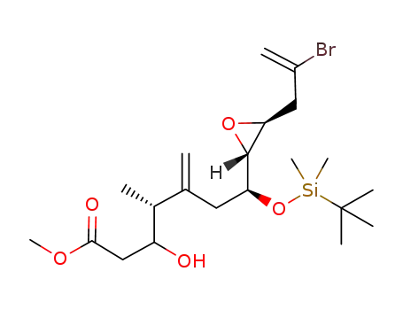 5-[2-[3-(2-bromo-allyl)-oxiranyl]-2-(tert-butyl-dimethyl-silanyloxy)-ethyl]-3-hydroxy-4-methyl-hex-5-enoic acid methyl ester