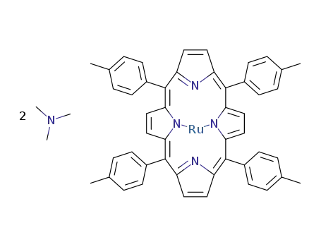 (meso-Tetrakis{p-tolyl}porphyrinato)bis(trimethylamine)ruthenium(II)
