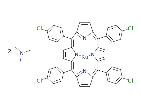 (meso-Tetrakis{p-chlorophenyl}porphyrinato)bis(trimethylamine)ruthenium(II)