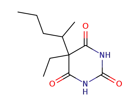 Molecular Structure of 76-74-4 (Pentobarbitone)