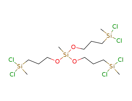 Molecular Structure of 394737-64-5 (6,8-Dioxa-2,7,12-trisilatridecane,
2,2,12,12-tetrachloro-7-[3-(dichloromethylsilyl)propoxy]-7-methyl-)