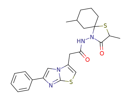 N-(2,7-dimethyl-3-oxo-1-thia-4-aza-spiro[4.5]dec-4-yl)-2-(6-phenyl-imidazo[2,1-b]thiazol-3-yl)-acetamide
