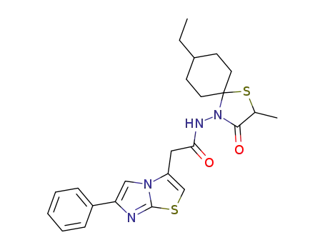N-(8-ethyl-2-methyl-3-oxo-1-thia-4-aza-spiro[4.5]dec-4-yl)-2-(6-phenyl-imidazo[2,1-b]thiazol-3-yl)-acetamide