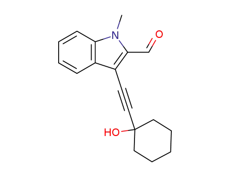 3-(1-hydroxycyclohexylethynyl)-1-methylindole-2-carboxaldehyde