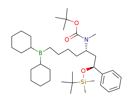 {1-[2-(tert-butyl-dimethyl-silanyloxy)-2-phenyl-ethyl]-5-dicyclohexylboranyl-pentyl}-methyl-carbamic acid tert-butyl ester