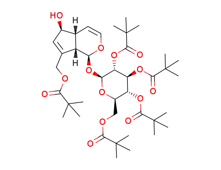(1S,4aR,5S,7aS)-7-[(2,2-dimethyl-1-oxopropoxy)methyl]-1,4a,5,7a-tetrahydro-5-hydroxycyclopenta[c]pyran-1-yl 2,3,4,6-tetrakis-O-(2,2-dimethyl-1-oxopropyl)-β-D-glucopyranoside